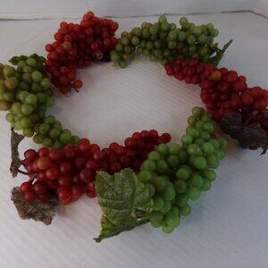 Plastic Rubber Artificial Decorative Grapes 6 Bunches Pods Faux